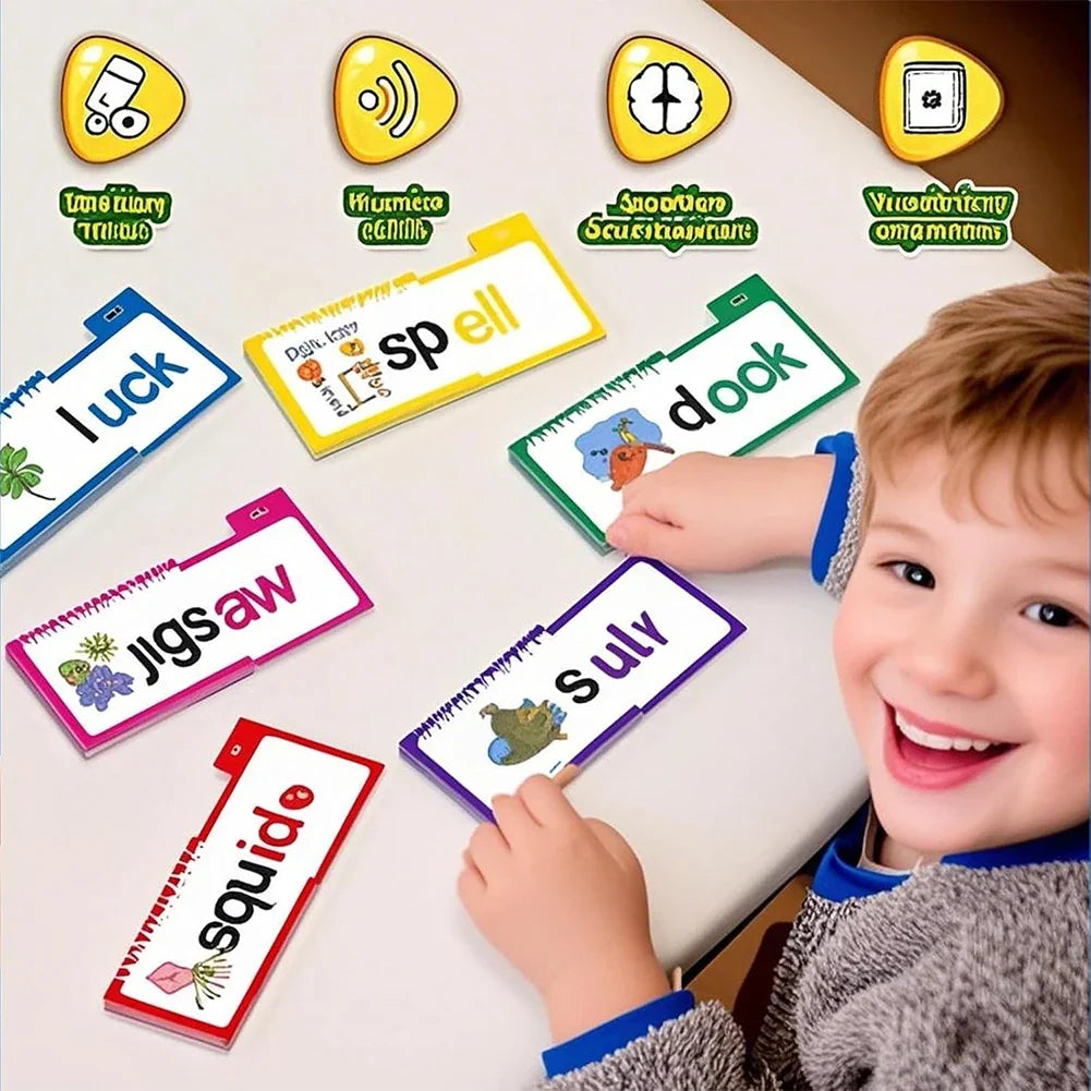 Word Family Build Book – Kindergarten Sight Word and Phonics Flash Cards Flip Activity