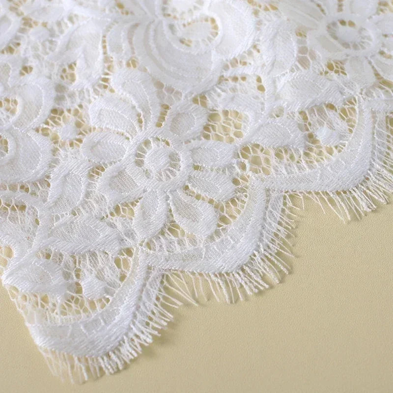 Women Eyelash Floral Lace Shirt Extender Adjustable Layered Faux Top Hem Lower Sweep Mini Skirt Half Slip Underskirt
