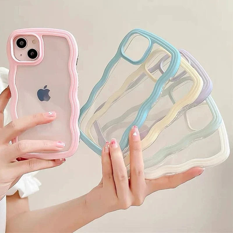 Soft Wavy Lines iPhone Case