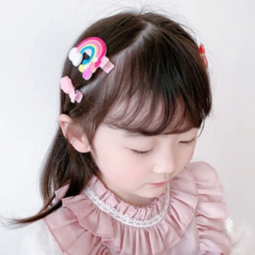10PCS Cartoon Unicorn Hair Clips & Barrettes Set for Girls