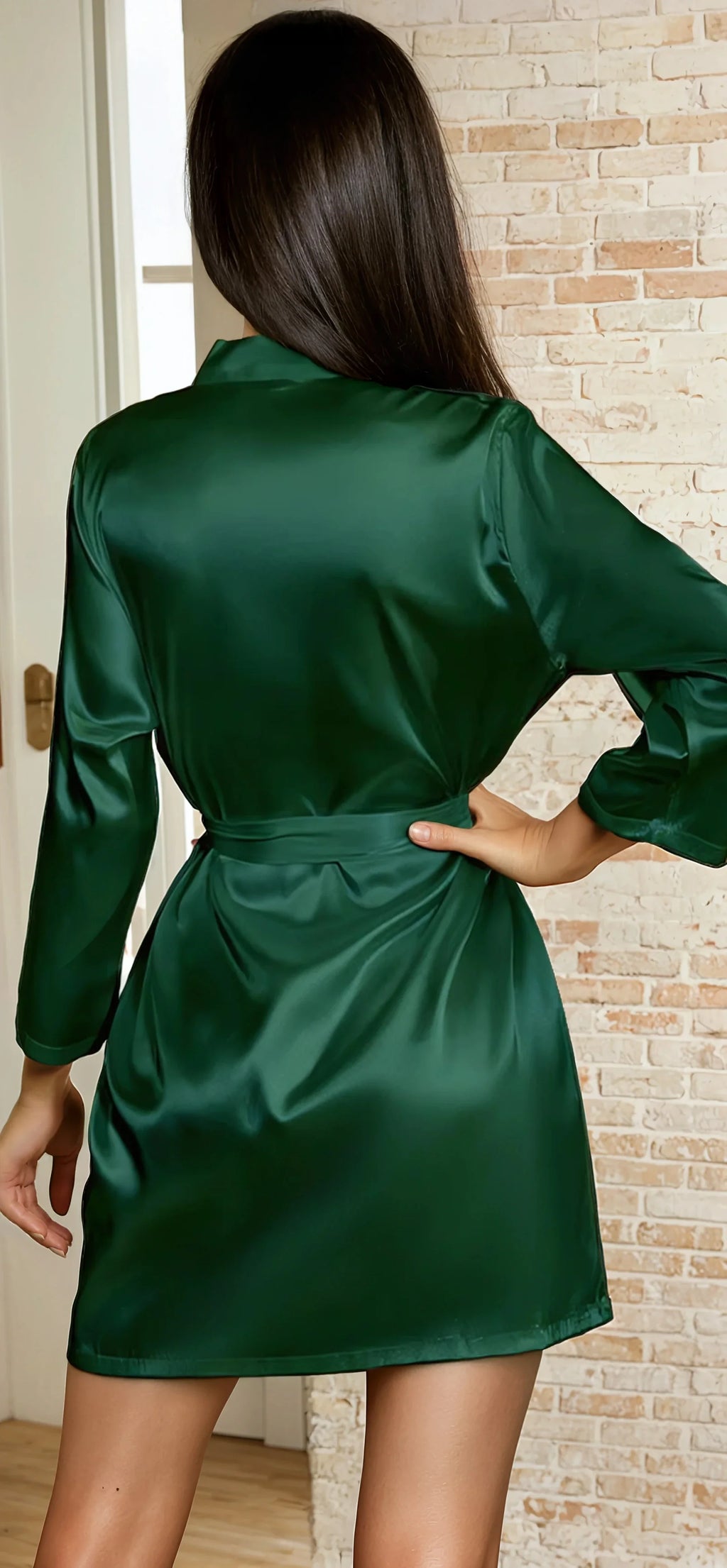 Plus Size Classic Satin Robe