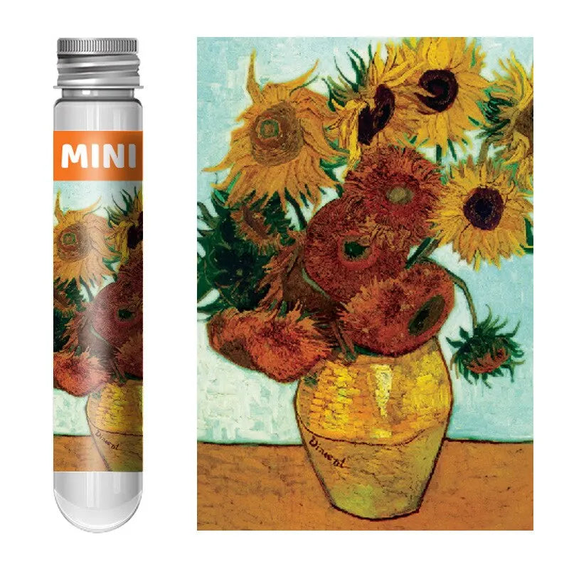 150pcs Jigsaw Puzzle, Test Tube Van Gogh Sunflower, Japan The Great Wave Off Kanagawa, Famous Oil Paintings, Christmas Gift
