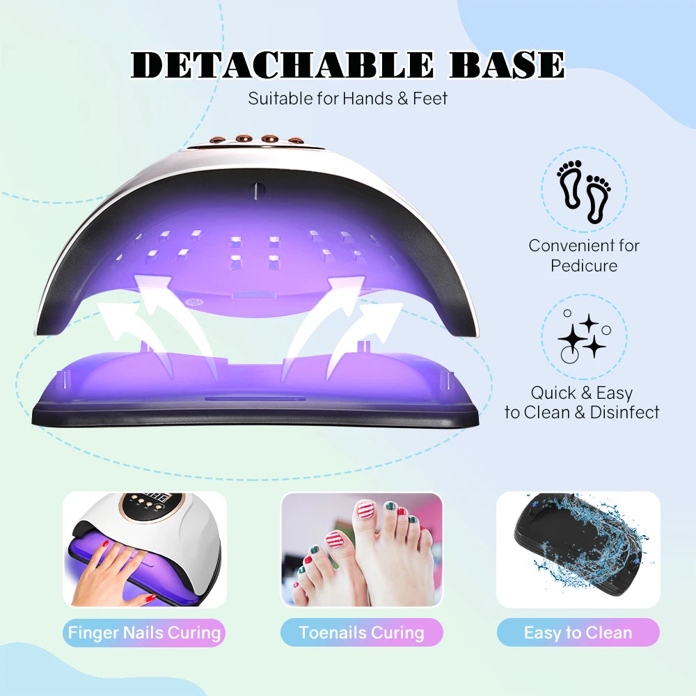 280W UV LED Nail Lamp with 4 Timers