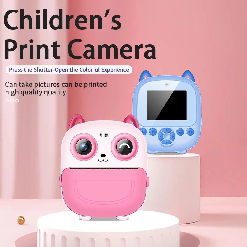 Children's Digital Camera with Instant Thermal Print, Photo and Video, Includes 32GB Memory Card