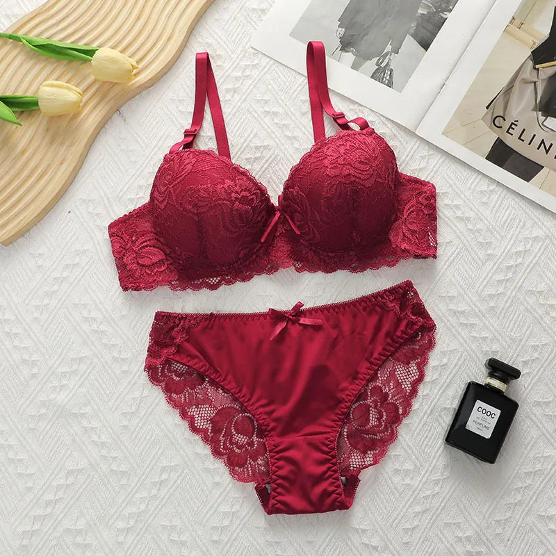 Bra and Panty Set Women's Lace Underwear Ensemble Sexy De Lingerie Femmes Sexy’ Hot Lingeries Sets for Women Sexyfemme Girl
