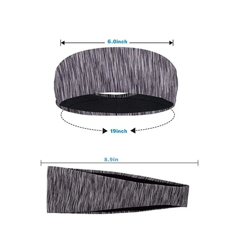 3 Pack Moisture Wicking Sports Headbands for Men & Women