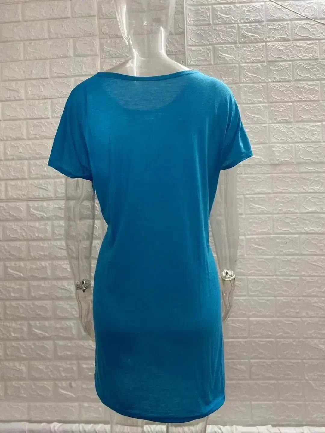 Dress Women Summer O-neck Short Sleeve Asymmetrical Lace Up Waist Solid Color Dresses 2022 Casual Vestidos Dropshipping JQMY9675