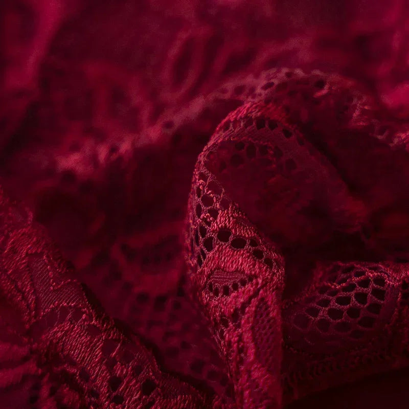 3PCS/Set Luxury Floral Embroidery Lace Panties Women Briefs Sexy Hollow Lingerie Female Underwear Ladies Breathable Underpants