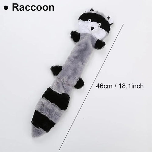 1/3 Pcs Large Dog Toy Bite-Resistant Sound Plush Toy Squirrel, raccoon, fox Cartoon Pet Toy Squeaky Dog Toy For Small Medium Dog