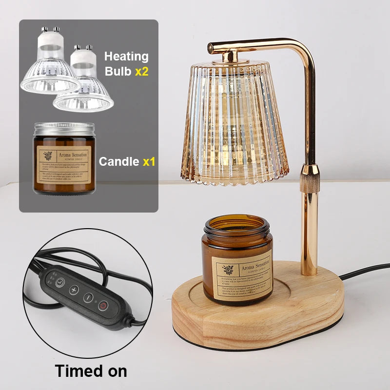 Glass Candle Warmer Lamp with Timer - Gift Set Styles