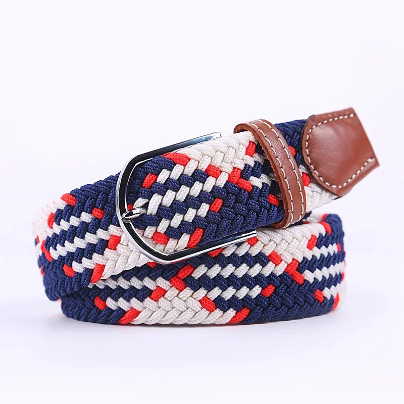 Stretch Braided Woven Belt, Unisex, Many Colors