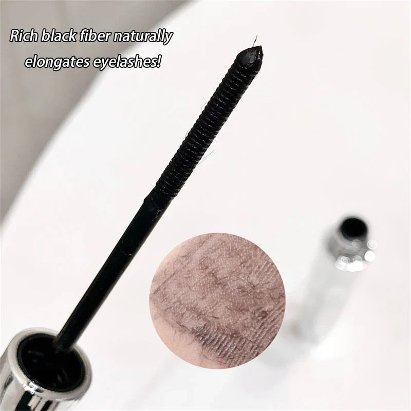 Silver Silk Fiber Matte Mascara Makeup Ultra-Fine Brush Lengthens Eyelashes Waterproof Fast Dry Eyelash Extension Mascara Makeup