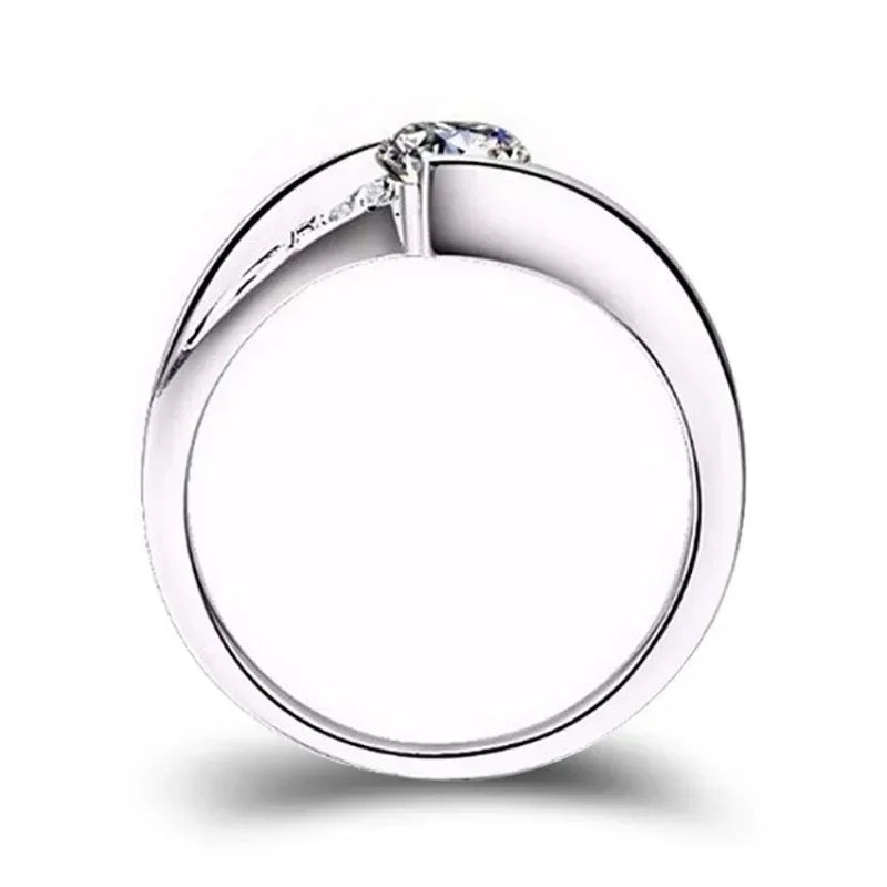 Silver Plated Stainless Steel Rings For Women | Square Cubic Zircon Ring | Jewelry Accessories Wholesale Size 5-10