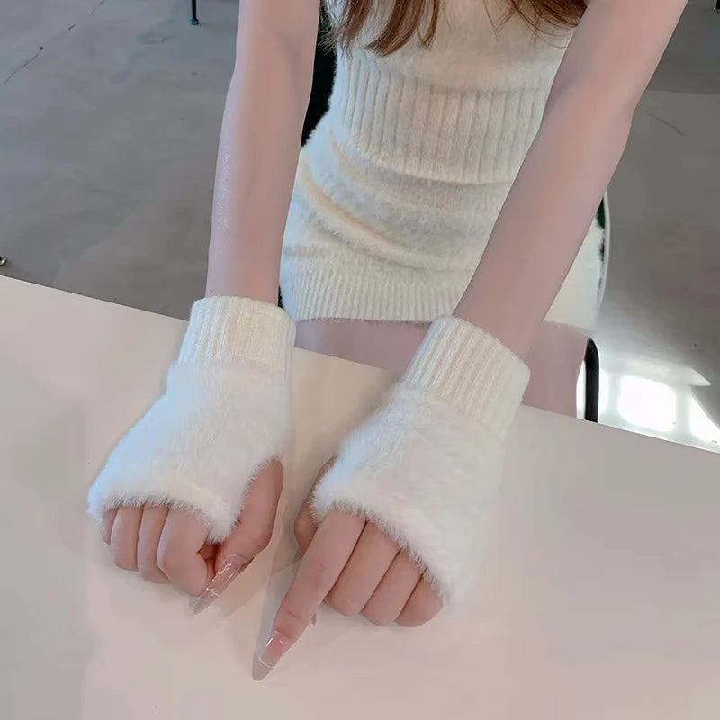 Women's Long Fleece Winter Gloves