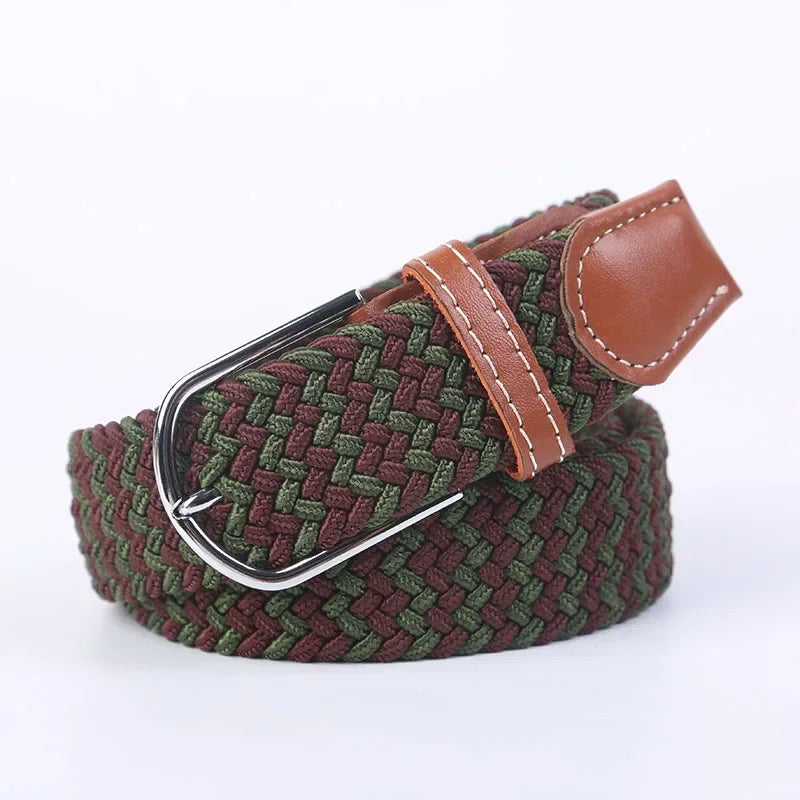 Stretch Braided Woven Belt, Unisex, Many Colors