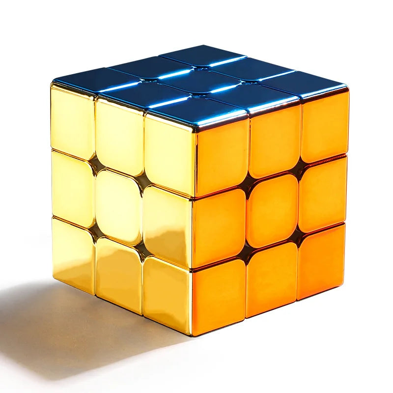Gold Metallic Magnetic 3x3 Cube