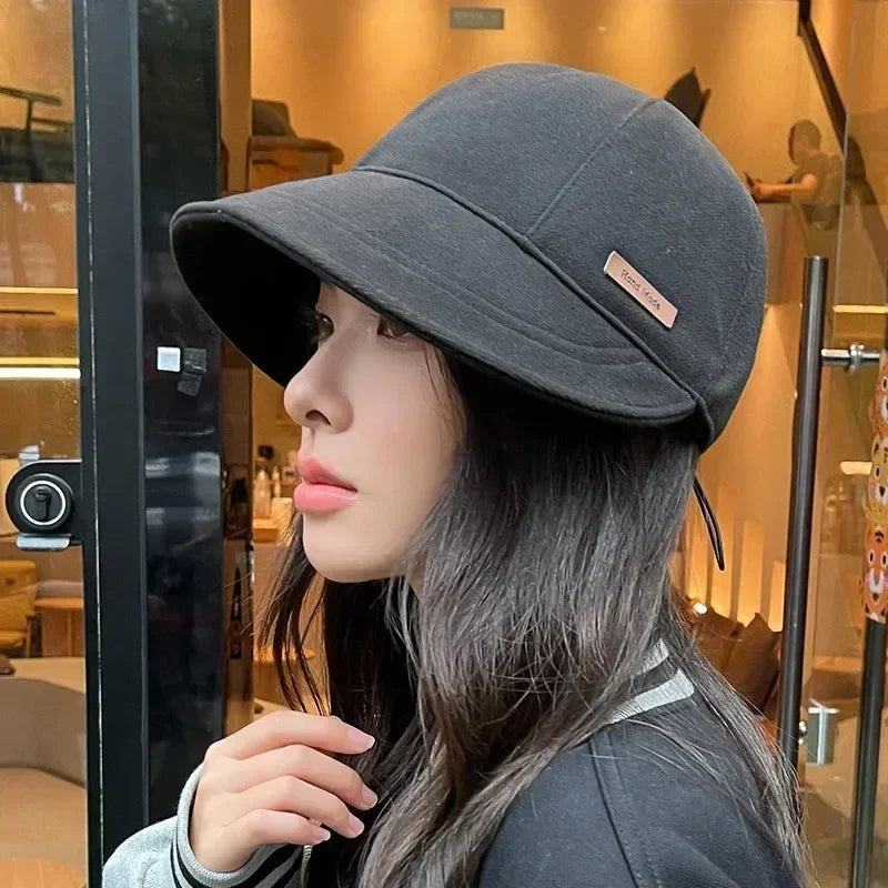 Women's Foldable Sunhat Summer Outdoor Beach Fisherman Hat Sunscreen UV Protection Cap Adjustable Cotton Wide Brim Bucket Caps