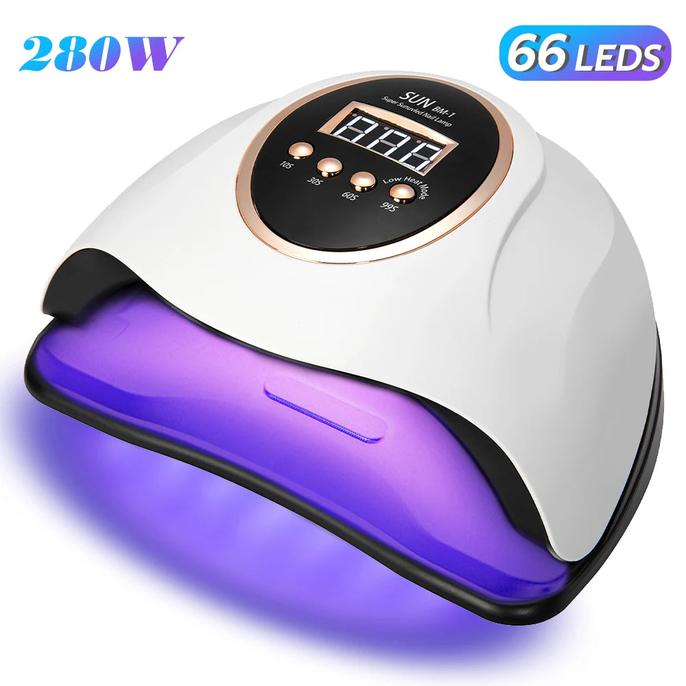 280W UV LED Nail Lamp with 4 Timers