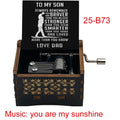 You Are My Sunshine Quote Print Wooden Music Box Birthday Party Favor Gift for Kids