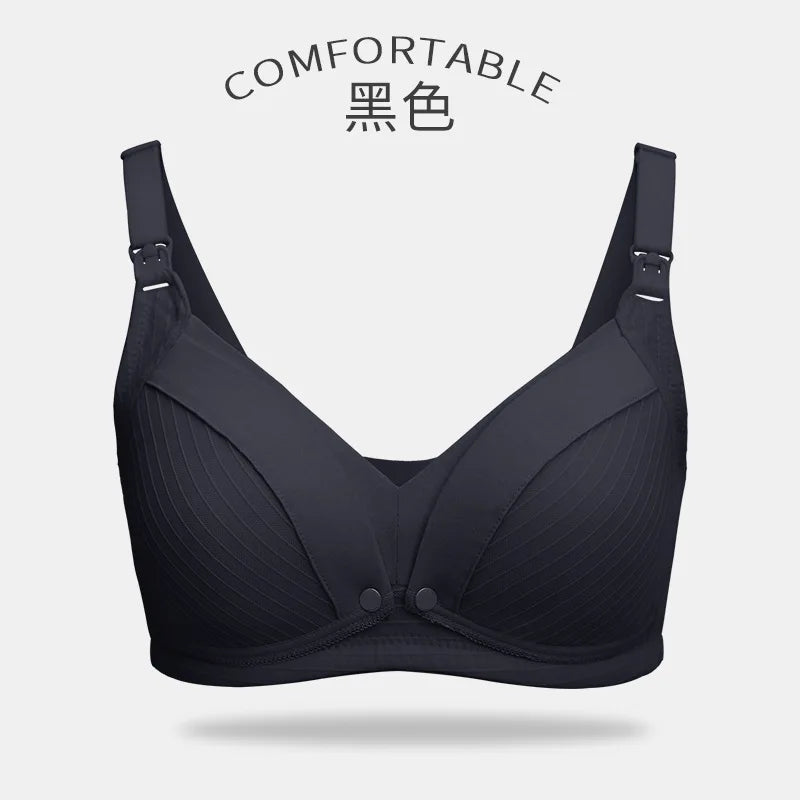 Maternity Nursing Bra Pregnant Women Mother Mama Open Breast Bra Cotton Wire Free Sleep Underwear Lactating Nursing Bralette