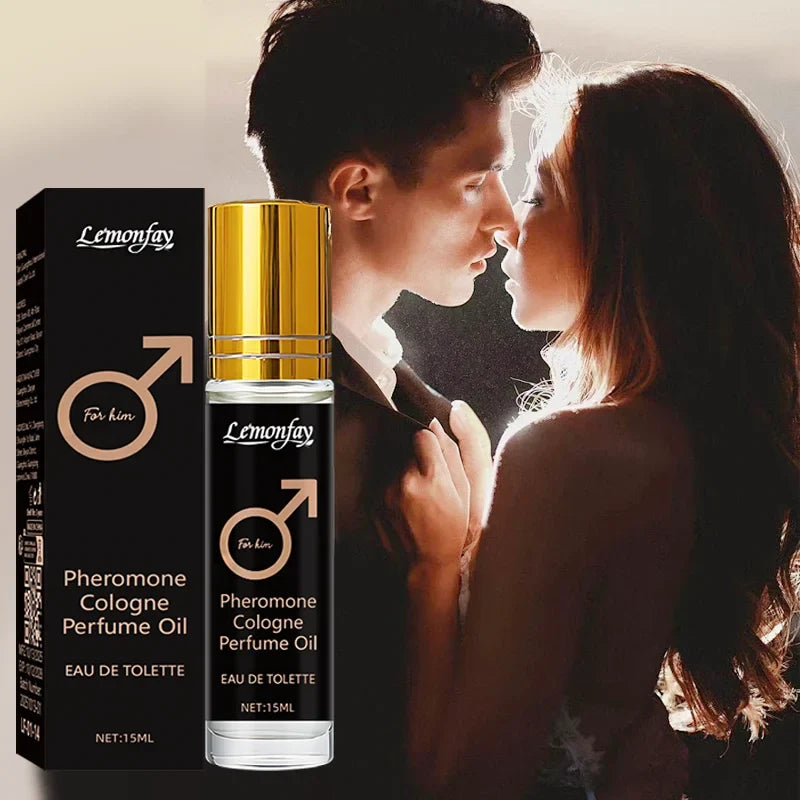 Lemonfay Pheromone Cologne Perfume Oil for Men Roll On Long Lasting Fragrance Portable 15ml Eau De Toilette for Dating