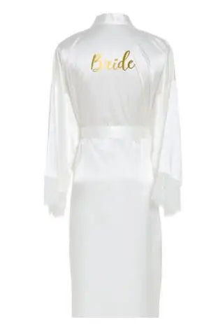 Women Long robe Satin Robe Bridal Robe Bridesmaid Robes Lace Robe Wedding Robe Sleepwear Bathrobe Dressing Long Gowns