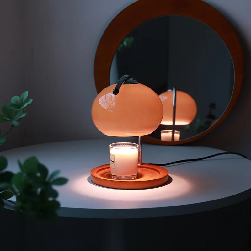Retro Glass Candle Warmer Lamp with Dimmer