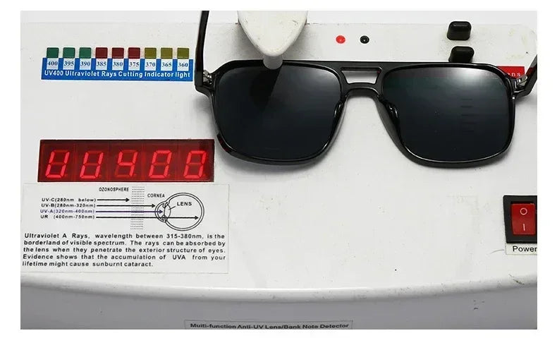 SO&EI Fashion Double Bridges Square Rivets Women Sunglasses Retro Men Gradient Shades UV400 Sun Glasses