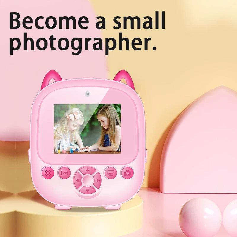 Children's Digital Camera with Instant Thermal Print, Photo and Video, Includes 32GB Memory Card