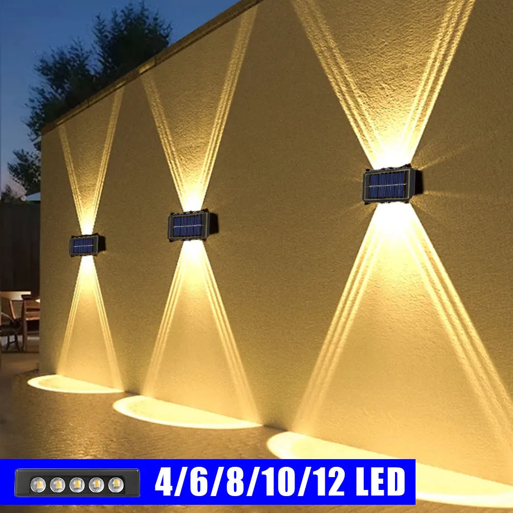 Solar Outdoor Wall Light, Waterproof Up & Down Lighting