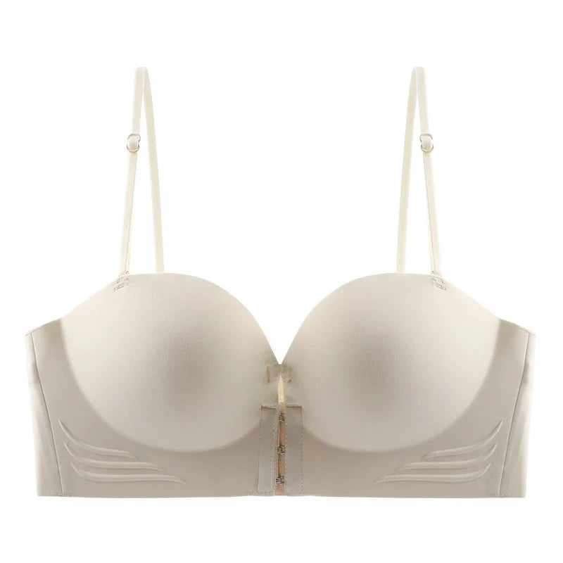 FINETOO Front Closure Sexy Push Up Bra Women Invisible Bras Underwear Lingerie For Female Brassiere Strapless Seamless Bralette