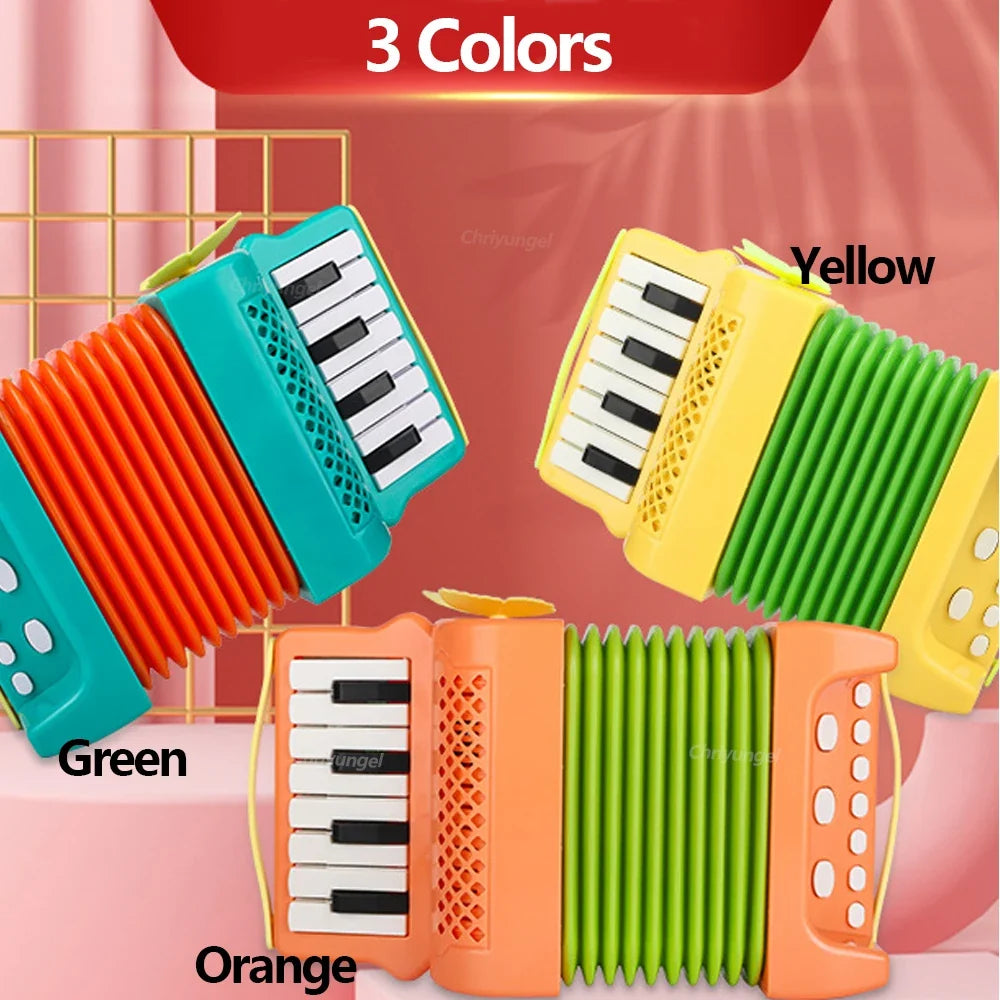 Kids Accordion Musical Toy — Portable Battery-Operated Piano Accordion for Toddlers & Preschoolers, Educational Gift