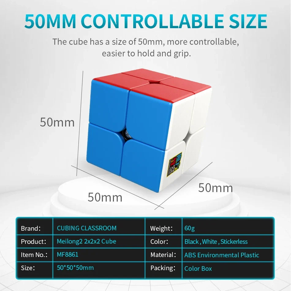 Stickerless 2x2 Speed Cube