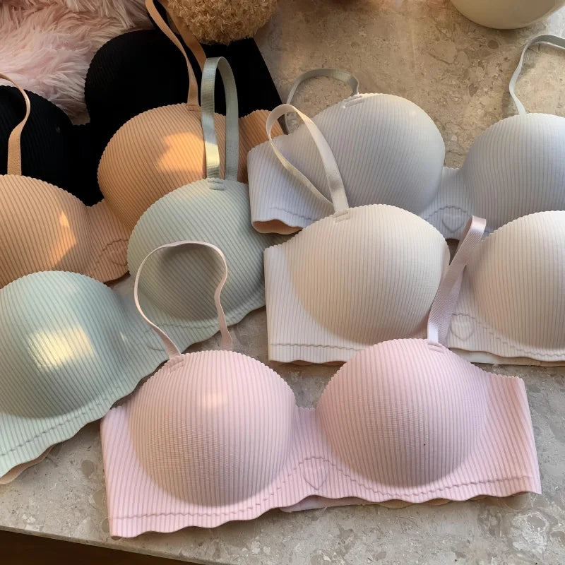 Sexy Push-Up Bras For Women Non-wire Bralette Soft Female Padded Underwear Seamless Bras Invisible Small Chest Bra S-XL