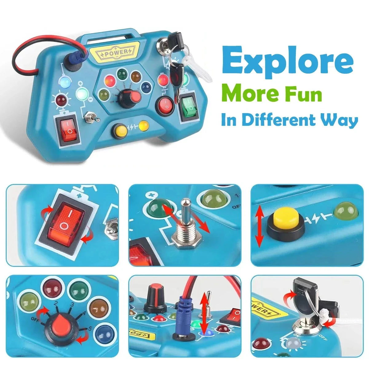 Montessori Busy Board for Toddlers – Educational Travel Activity Toy Gift for 3-Year-Old Boys & Girls
