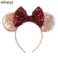 Embroidered Sequin Ears Bow Headband for Women & Girls