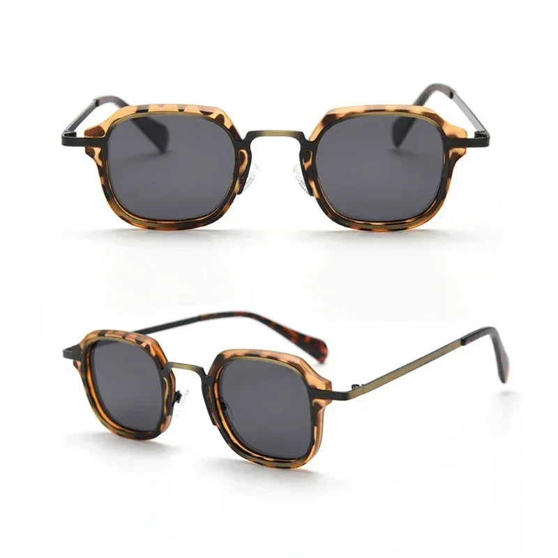 Caterside Punk Retro Polarized Sunglasses Men Mental Fashion Square Sun Glasses Women Outdoor Travel Driving Eyewear UV400
