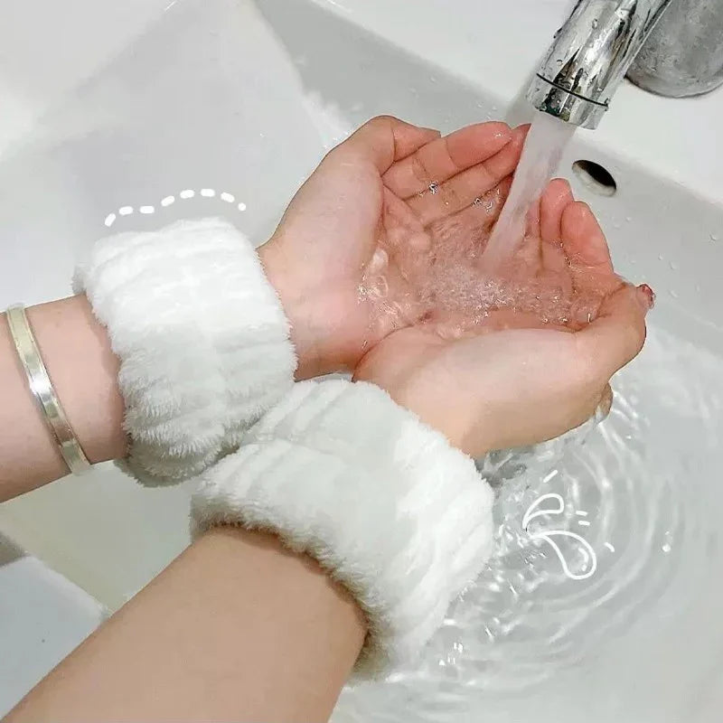 Face Wash Headband & Absorbent Wristband Spa Set