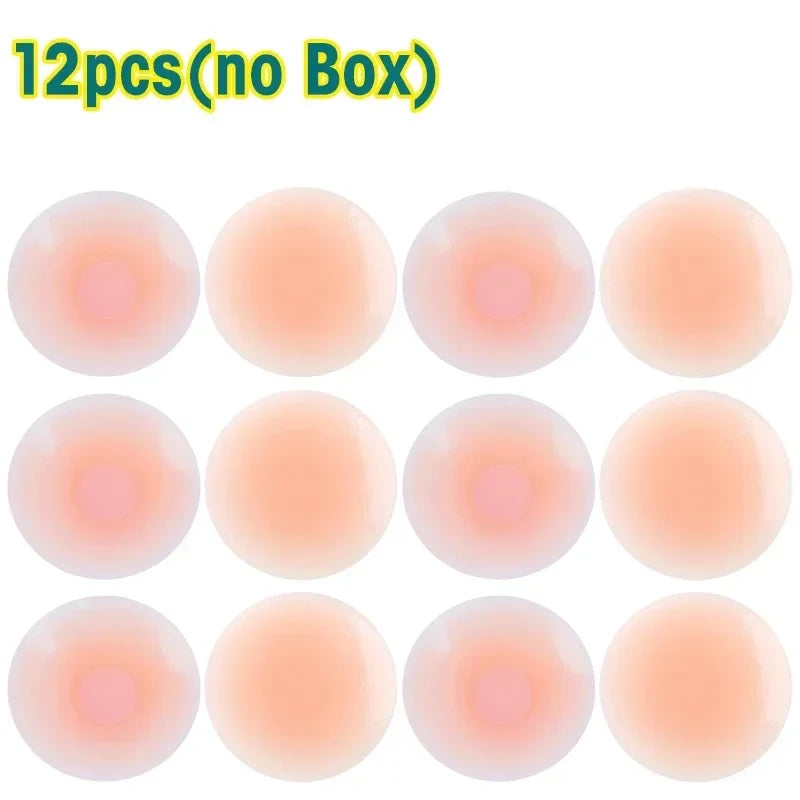 Reusable Women Breast Petals Lift Nipple Cover Invisible Petal Adhesive Strapless Backless Stick on Bra Silicone Breast Stickers