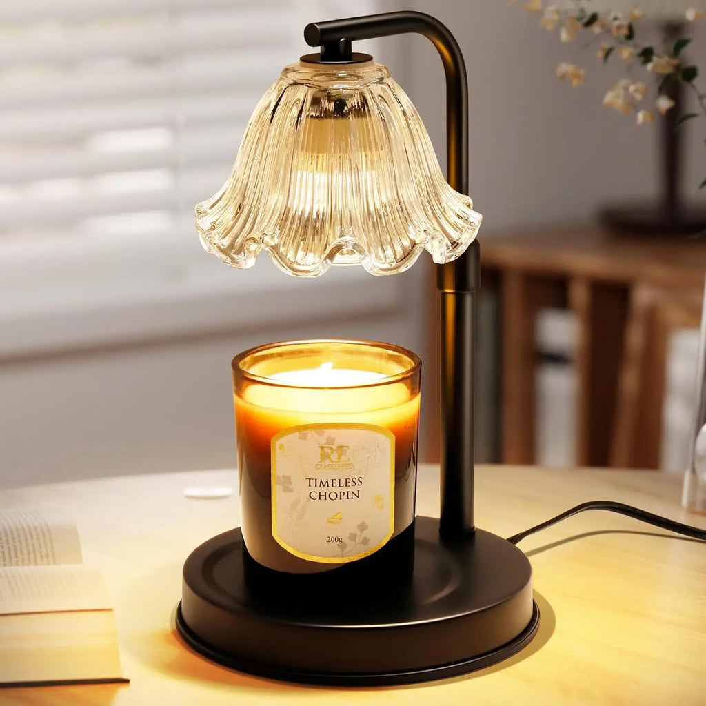 Glass Candle Warmer Lamp with Timer - International Plugs