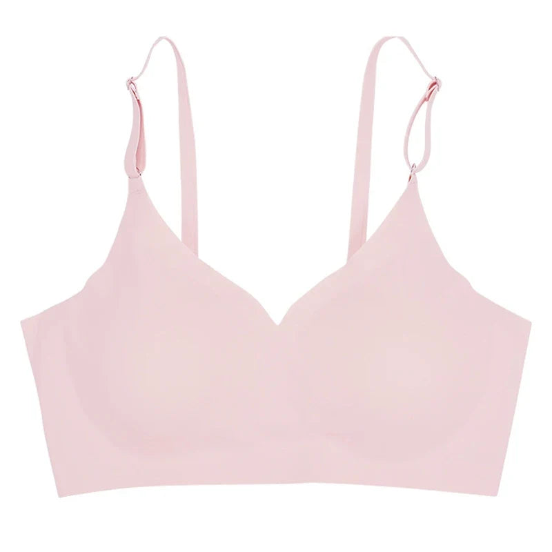CINOON Seamless Bras for Woman Push Up Underwear Sleep Removable Padded Bralette One Piece Brassiere Wireless Comfort Intimate