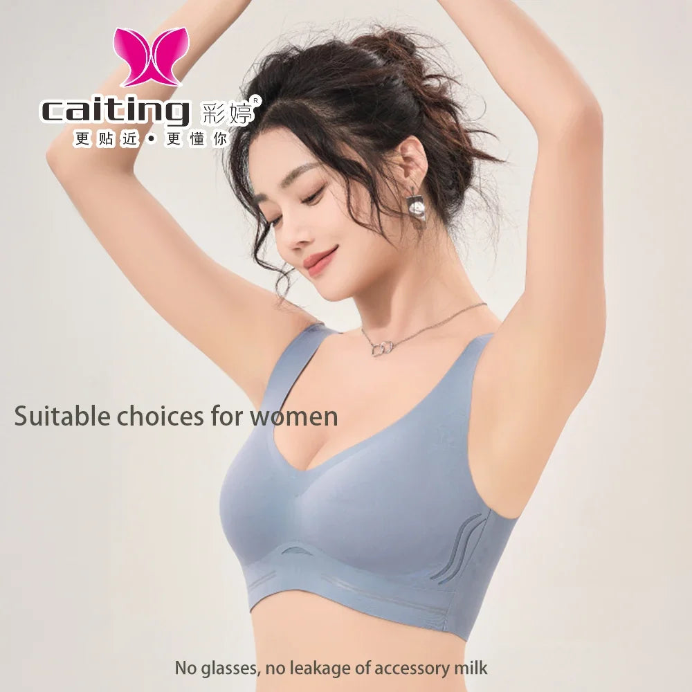 CAITING Seamless Bra Women good quality women underwear  No trace Tops Sexy Wireless Women's Underwear Vest-style push-up bra