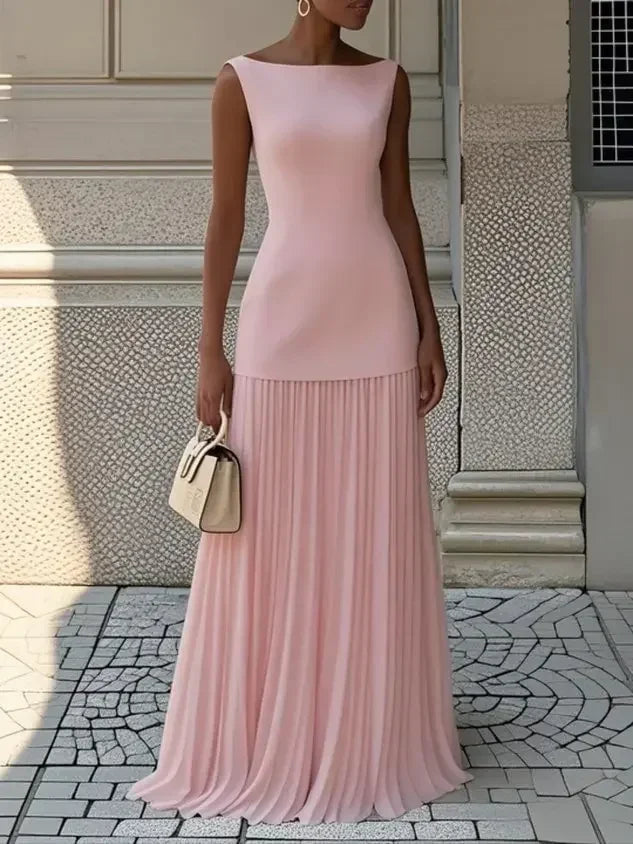 Women's Strapless Long Prom Dress Elegant Wedding Dress Casual Loose Ruched Maxi Dress Floor Length Elegant Evening Dress