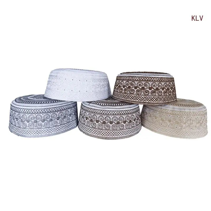 Men's Embroidered Cotton Kufi Prayer Cap