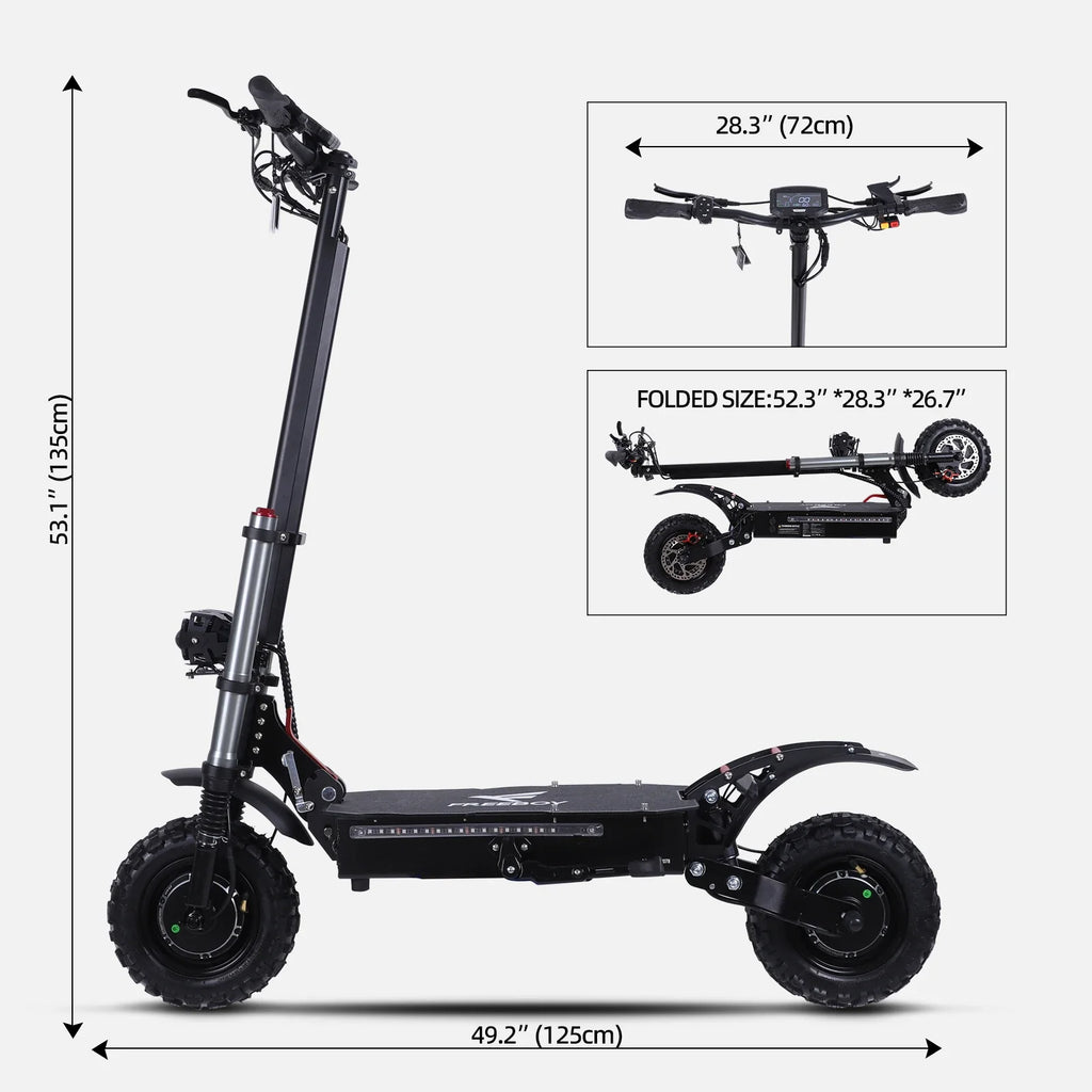 FREEBOY 6000W Adult E-Scooter | 53MPH & 60V 38Ah Battery