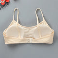 Girls Sports Bra Underwear Double Layer Thin Cotton Summer Suspender Bras with Breathable Sponge Pad No Steel Rings Training Bra