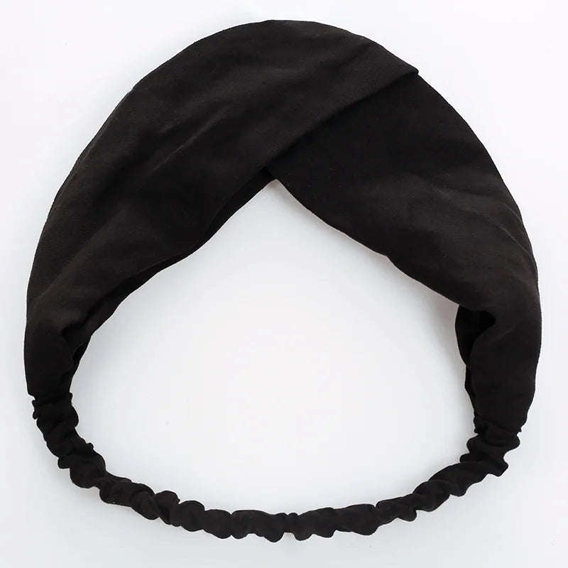 Cross Turban Twist Knot Boho Suede Headband for Women