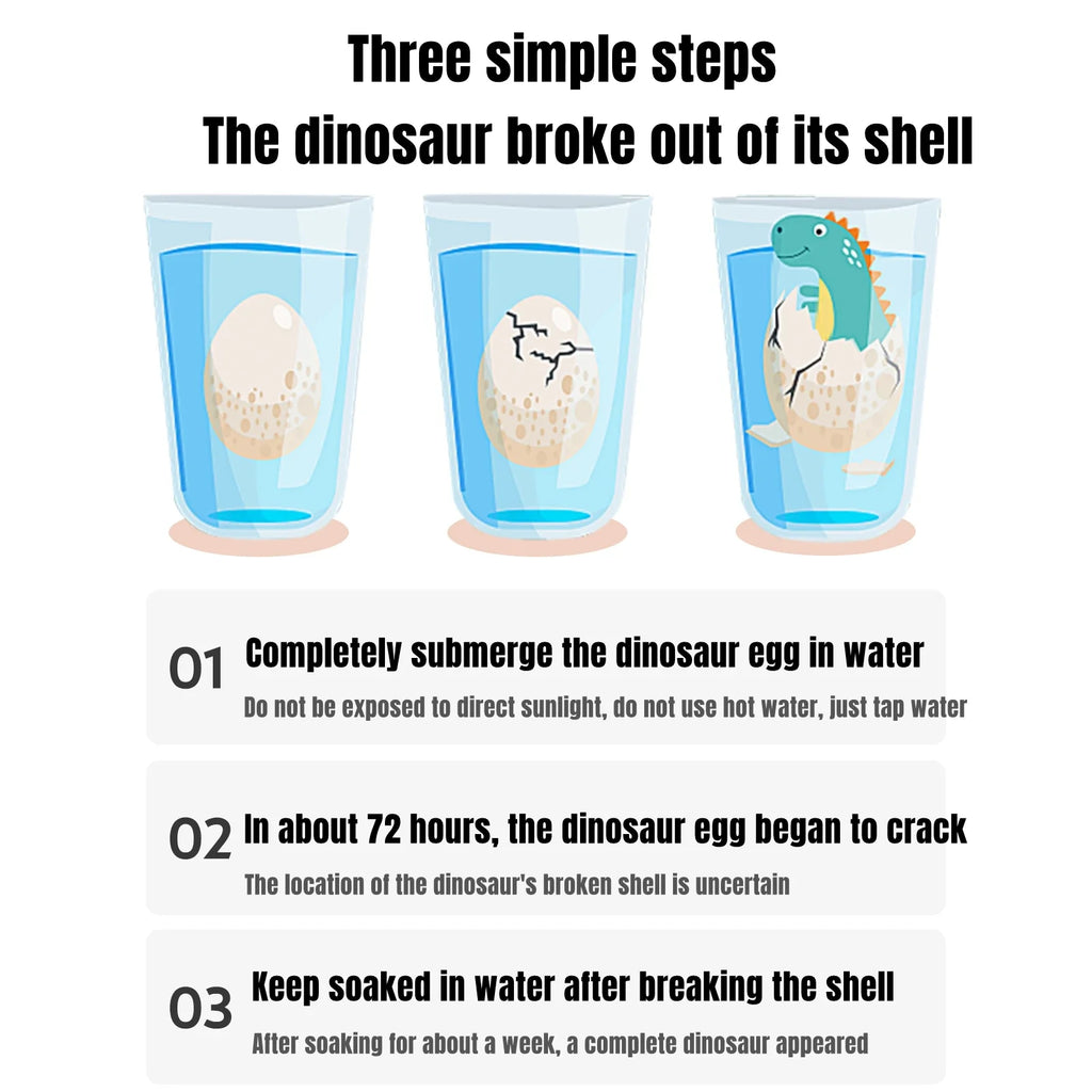 60-Pack Magic Dinosaur Hatching Eggs Water-Growing Toy Kit, Educational Dinosaur Breeding Set for Kids