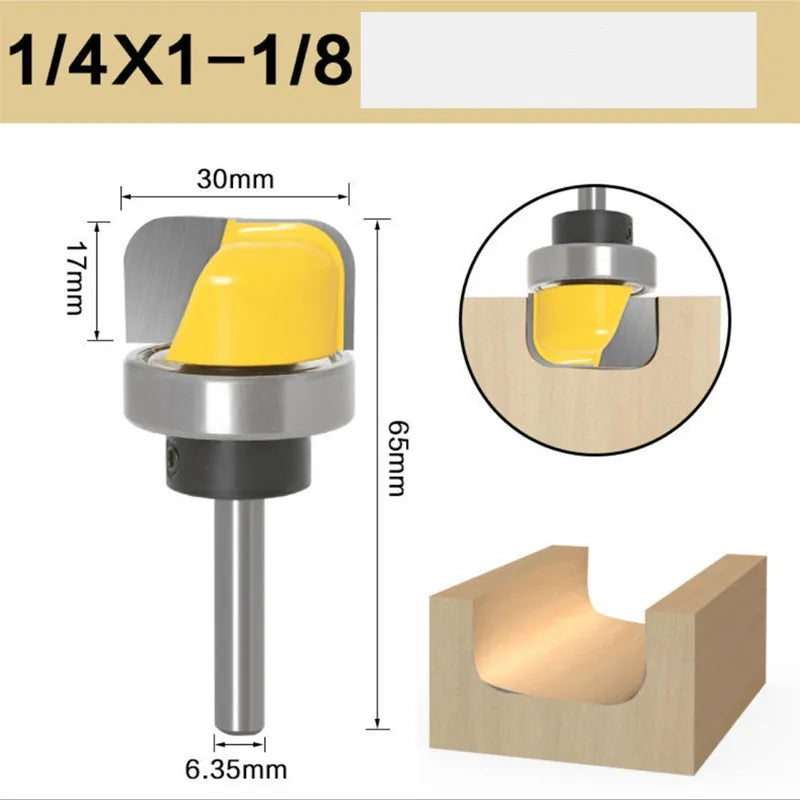 Bowl & Tray Router Bit Set, 1/4 in Shank Carbide