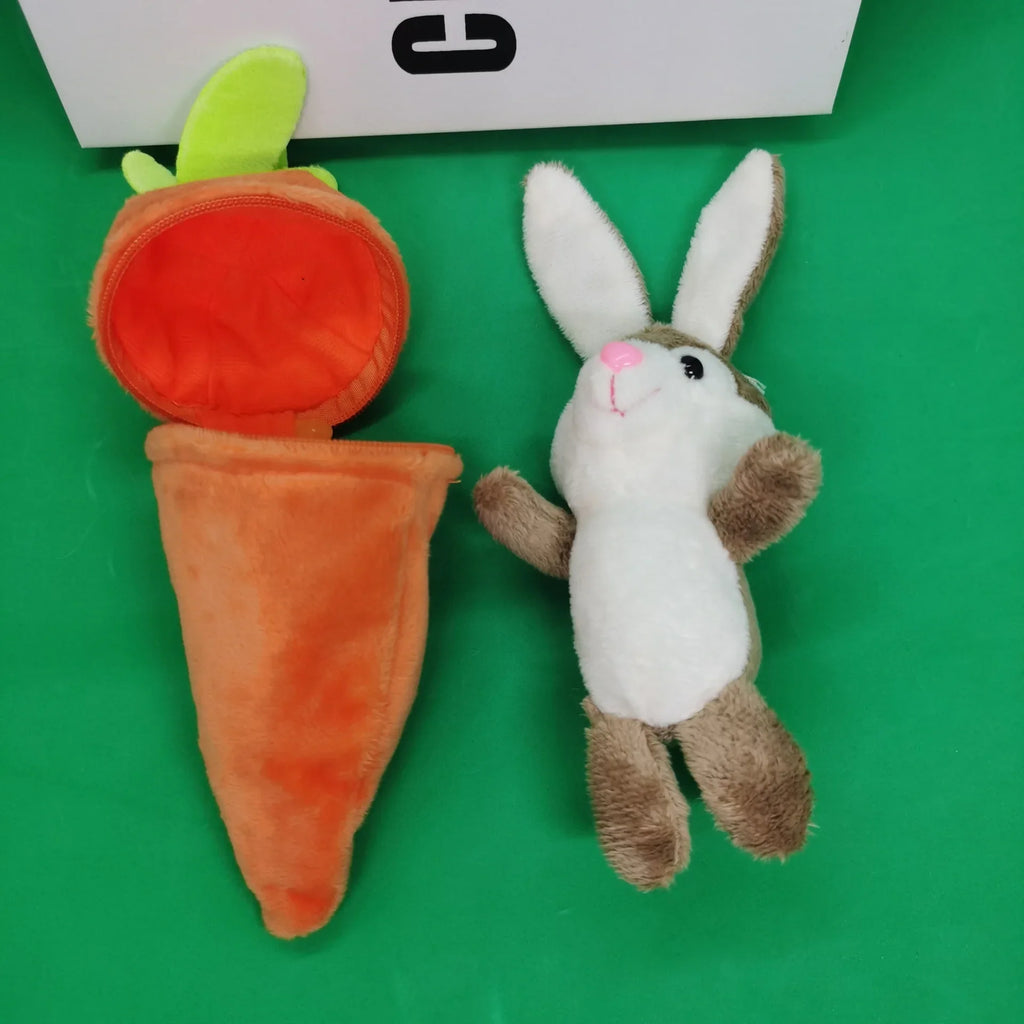 Detachable Rabbit Carrot Plush Pendant Keychain